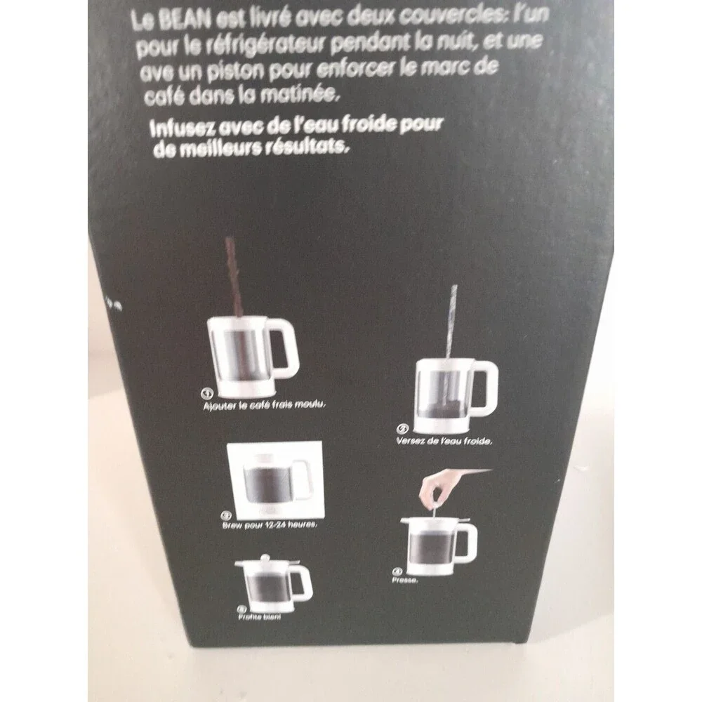 Bodum Bean Cold Brew Press And Iced Coffee Maker- WHITE-NEW In Box
